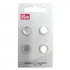 Image de Carte de 4 boutons Rond en polyester à queue 12mm - Prym(...) - Blanc