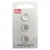 Image de Carte de 3 boutons Rond en polyester à queue 14mm - Prym(...) - Blanc