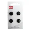 Image de Carte de 4 boutons Rond en polyester à queue 12mm - Prym(...) - Noir