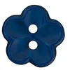 Image de Carte de 4 boutons Fleurs Blanches 12mm - Union Knopf(...) - Bleu Marine