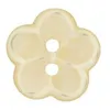 Image de Carte de 3 boutons Fleurs blanc 18mm - Union Knopf(...) - Jaune