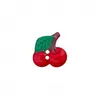 Image de Carte de 2 boutons Cerises 2 trous 18mm - Prym(...) - Rouge