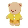 Image de Carte de 3 boutons Ourson blanc 15mm - Union Knopf(...) - Jaune
