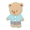 Image de Carte de 3 boutons Ourson blanc 15mm - Union Knopf(...) - Bleu Clair