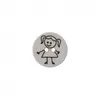 Image de Carte de 3 boutons Fille polyester 15mm - Prym(...) - Gris Clair
