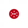 Image de Carte de 3 boutons étoiles polyester 2 trous 12mm - Prym(...) - Rouge