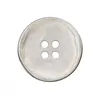 Image de Carte de 3 boutons Rond en métal 4 trous 15mm - Prym(...) - Argent Mat gris