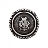 Image de Carte de 3 boutons métal armoirie à queue 15mm - Prym(...) - Argent Vieilli gris