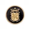 Image de Carte de 3 boutons Blason polyester métallisé à queue 22mm - Prym(...) - Noir/or Noir
