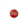 Image de Bouton à rayures en métal 10mm à queue - Prym(...) - Rouge/or Rouge