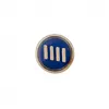 Image de Bouton à rayures en métal 10mm à queue - Prym(...) - Bleu/or Bleu