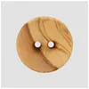 Image de Bouton rond 2 trous en bois d’olivier   Ø 28 mm   Prym(...) - 016 Naturel