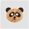 Image de Bouton en bois 2 trous Prym   Ø 15 mm   Motif animaux sauvages en bois d’olivier naturel(...) - 080 Panda