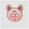 Image de Bouton en bois motif animaux de la ferme 2 trous Prym   Ø 15 mm   Bois d’olivier naturel & design ludique(...) - 046 cochon