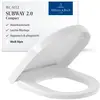 Image de Villeroy & Boch, Abattant WC, Siège de WC Subway 2.0 Compact, avec abaissement automatique et siège amovible