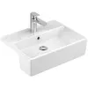 Image de Villeroy & Boch, Lavabo, V&B lavabo en saillie MEMENTO 550x425mm, avec vasque à encastrer blanc (425 mm, 550 mm)