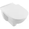 Image de Villeroy & Boch, Cuvette toilettes + bidet, V&B WC suspendu ViCare ti. 360x595mm bord de chasse DF we C+
