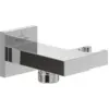 Image de Support mural pour douchette avec raccordement VILLEROY ET BOCH Universal Showers rectangulaire chromé