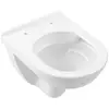 Image de Villeroy & Boch, Cuvette toilettes + bidet, V&B WC suspendu, chasse d'eau basse O.NOVO Compact 36x49cm, vidage à l'anglaise, D-Flush, blanc C+