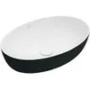 Image de Villeroy & Boch, Lavabo, Vasque à poser Artis 61 cm ovale blanc/coal black 419861BCT8 (410 mm, 610 mm)