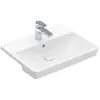 Image de Villeroy & Boch, Lavabo, V&B lavabo en saillie AVENTO 550x360mm, avec vasque à encastrer we Alpin (360 mm, 550 mm)
