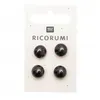 Image de Carte de 4 boutons yeux Amigurumi grand modèle D.11mm Ricorumi - Rico Design(...) - Noir