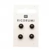 Image de Carte de 4 boutons yeux Amigurumi petit modèle D.8,5mm Ricorumi - Rico Design(...) - Noir