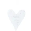 Image de Pendentif coeur en bois blanc et écriture argentée - Best Day Ever