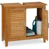 Image de Relaxdays, Meuble sous-lavabo, Lamellar (67 x 30 x 60 cm)