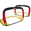 Image de Relaxdays Lot de 2 buts de football Pop up Pliable Sac de rangement Piquets pour Enfants Cage de but Jardin parcs H x l x P: 80 x 119 x 83 cm, noir rouge jaune