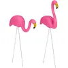 Image de Relaxdays, Décorations d'extérieur, Lot de 2 statues de flamants