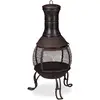 Image de Relaxdays, Cheminée extérieure, Brasero mexicain, rouge-bronze