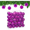 Image de Relaxdays, Décorations de sapin de Noël, - Weihnachtskugeln 50er Set, Pink/ Silber, 7 x 6 cm (50x)