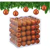 Image de Relaxdays, Décorations de sapin de Noël, - Weihnachtskugeln im 100er Set, Orange/ Silber, 7 x 6 cm (100x)