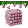 Image de Relaxdays, Décorations de sapin de Noël, - Weihnachtskugeln im 100er Set, Rosa/ Silber, 7 x 6 cm (100x)