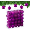 Image de Relaxdays, Décorations de sapin de Noël, - Weihnachtskugeln im 50er Set, Pink/ Silber, 7 x 6 cm (50x)