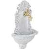 Image de Relaxdays, Fontaine + bassin de jardin, Fontaine mural avec robinet, antique