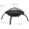 Image de Relaxdays, Brasero, Brasero avec grillage, XL (60 cm)