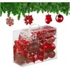 Image de Relaxdays, Décorations de sapin de Noël, Ensemble de boules de Noël (100x)