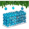 Image de Relaxdays, Décorations de sapin de Noël, Ensemble de boules de Noël (96x)