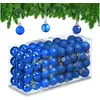 Image de Relaxdays, Décorations de sapin de Noël, 96-tlg. Weihnachtskugeln-Set (96x)