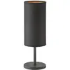 Image de FHL easy, Lampe de table, FHL Kira Lampe de table Abat-jour en lin rond Moderne E14 noir 850264 (E14)