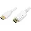 Image de LogiLink DisplayPort   HDMI (Typ A) (2 m), Câble vidéo, Blanc