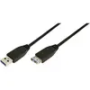 Image de LogiLink Câble USB-A - USB-A 2 m noir (CU0042) (2 m, USB 3.2 Gen 1), Câble USB