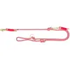 Image de Trixie Soft Rope Hondenriem Verstelbaar Rouge / Crème (S, XL, Chien, Général), Collier + laisse