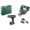 Image de Pack 2 Outils Bosch - Perceuse A Percussion Universalimpact 18 + Scie Sauteuse Pst 18 (2 Batt, 1 Chargeur, 1 Coffret) - 06039D410B