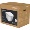 Image de Duravit, Cuvette toilettes + bidet, Starck 3 Ensemble WC suspendu sans rebord wei Siège de WC avec mécanisme de fermeture en douceur