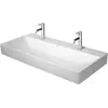 Image de Duravit, Lavabo, Plan de toilette DURASQUARE sans lavabo avec HLB 2 trous pour robinet 1000x470mm blanc (470 mm, 1000 mm)