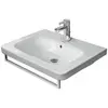 Image de Duravit, Porte-serviettes + crochets pour serviettes, Porte-serviettes DURASTYLE 589mm, pour lavabo 232065 chromé