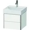 Image de Duravit, Meuble sous-lavabo, XSquare meuble-lavabo mural 48,4x46,0 cm, 2 tiroirs, pour lavabo DuraSquare 235350 (55.50 x 52.50 x 45 cm)
